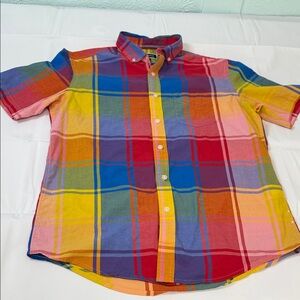 Club Room Colorful Plaid Button Down Shirt